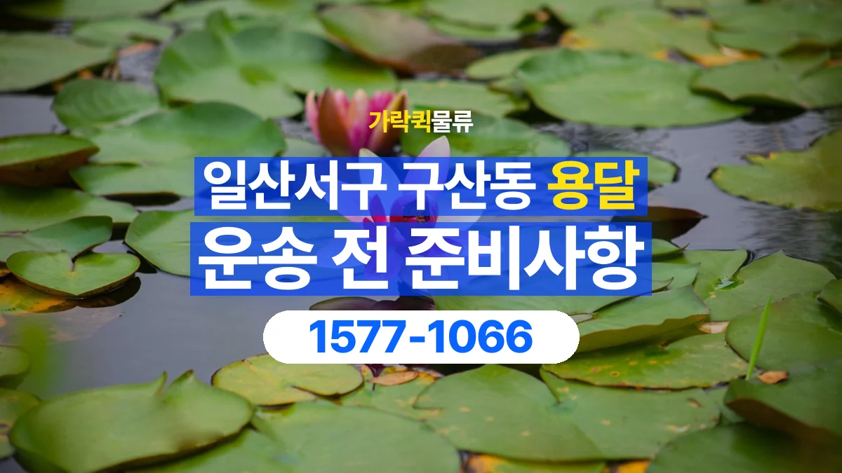 가락퀵물류 · 경기 고양시 일산서구 구산동 용달 화물 유리와 가전처럼 주의할 물건이 있다면