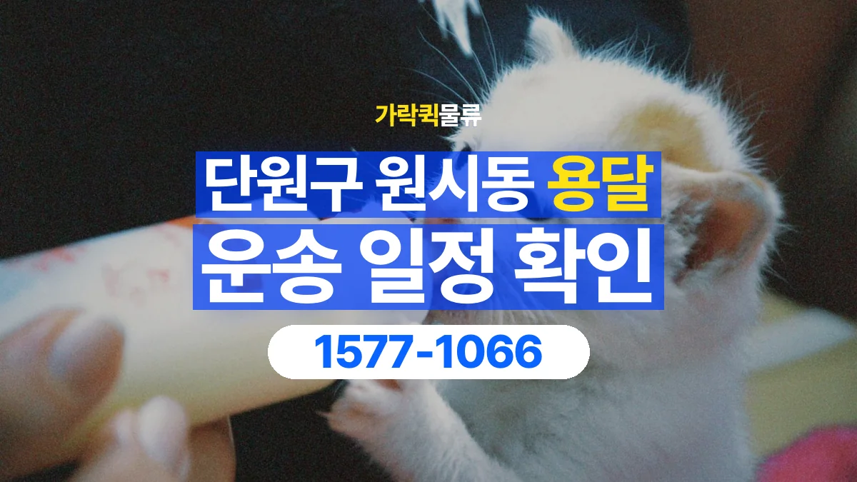 가락퀵물류 · 경기 안산시 단원구 원시동 용달 화물 원하는 날짜와 시간을 상담하는 방법