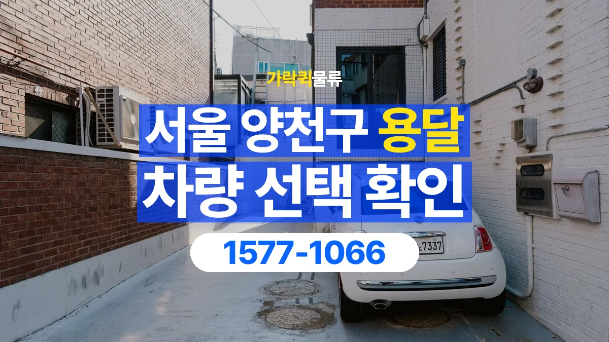 가락퀵물류 · 서울 양천구 용달 화물 물건 크기에 맞는 차량 고르는 법