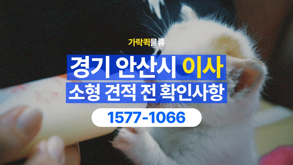 가락퀵물류 · 경기 안산시 소형 이사 용달 견적에 포함되는 작업 범위 확인하기