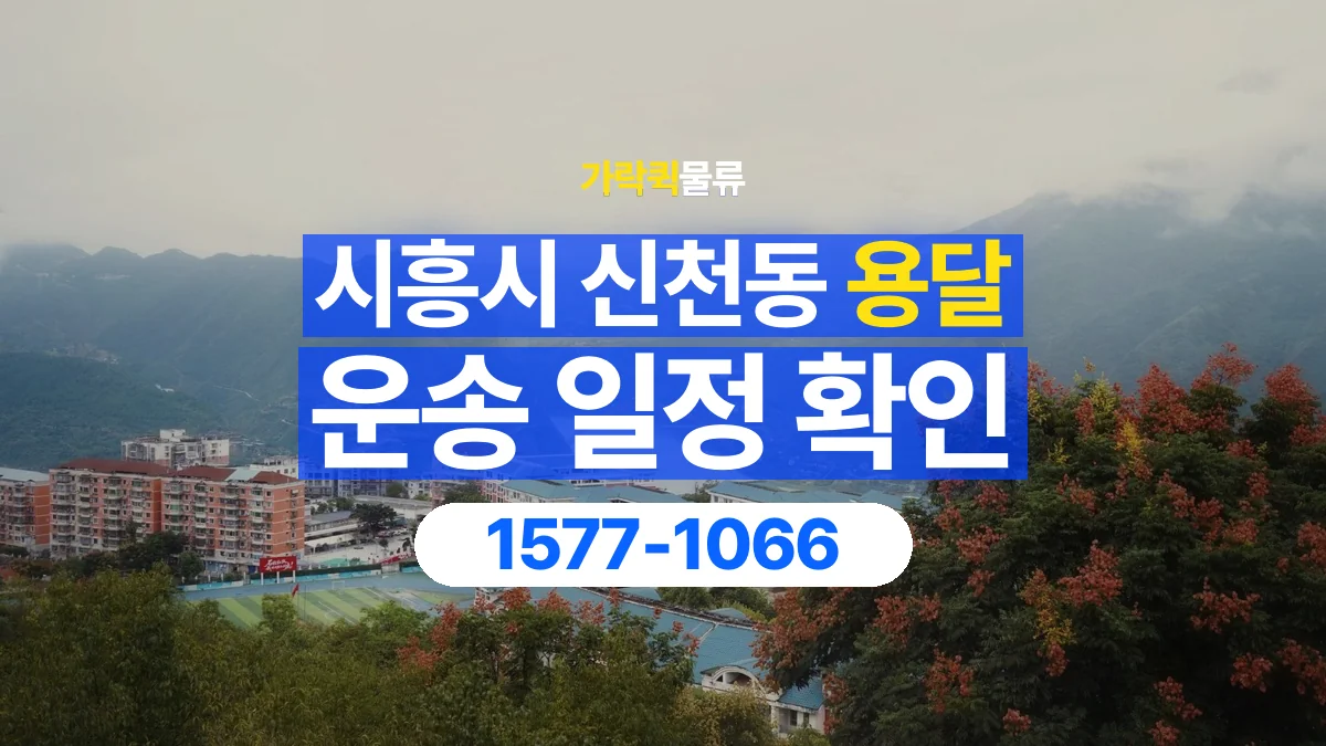 가락퀵물류 · 경기 시흥시 신천동 용달 화물 예약 전 물건 정보부터 정리해보세요