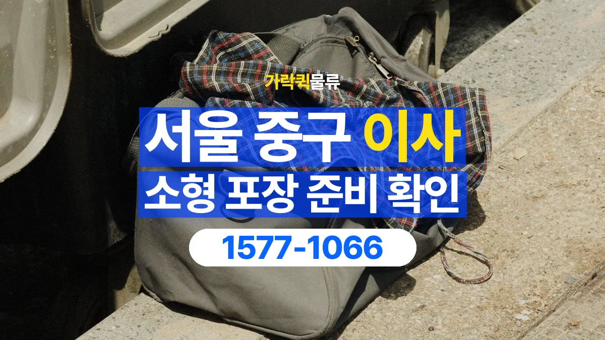 가락퀵물류 · 서울 중구 소형 이사 용달 직접 포장할 짐과 주의할 물건 구분하기
