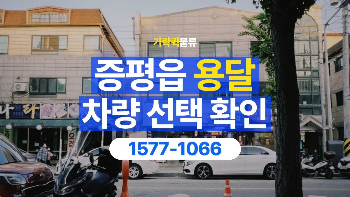 가락퀵물류 · 증평읍 화물 용달 골목 진입 조건과 차량 정차 위치