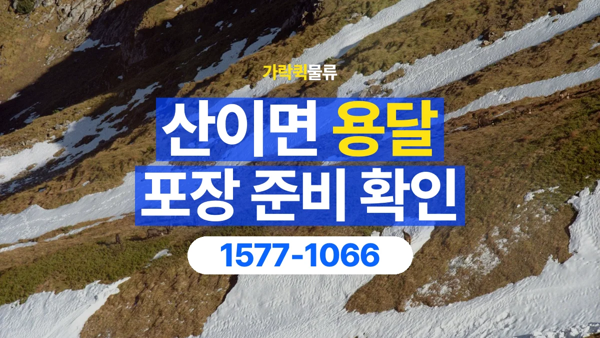가락퀵물류 · 산이면 화물 용달 습기에 민감한 물품 포장 점검