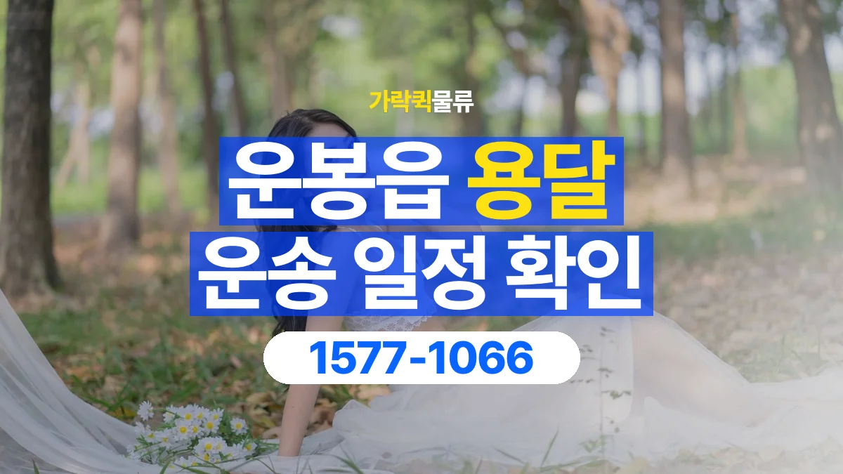 가락퀵물류 · 운봉읍 화물 용달 픽업 시간과 수령 일정 조율 기준