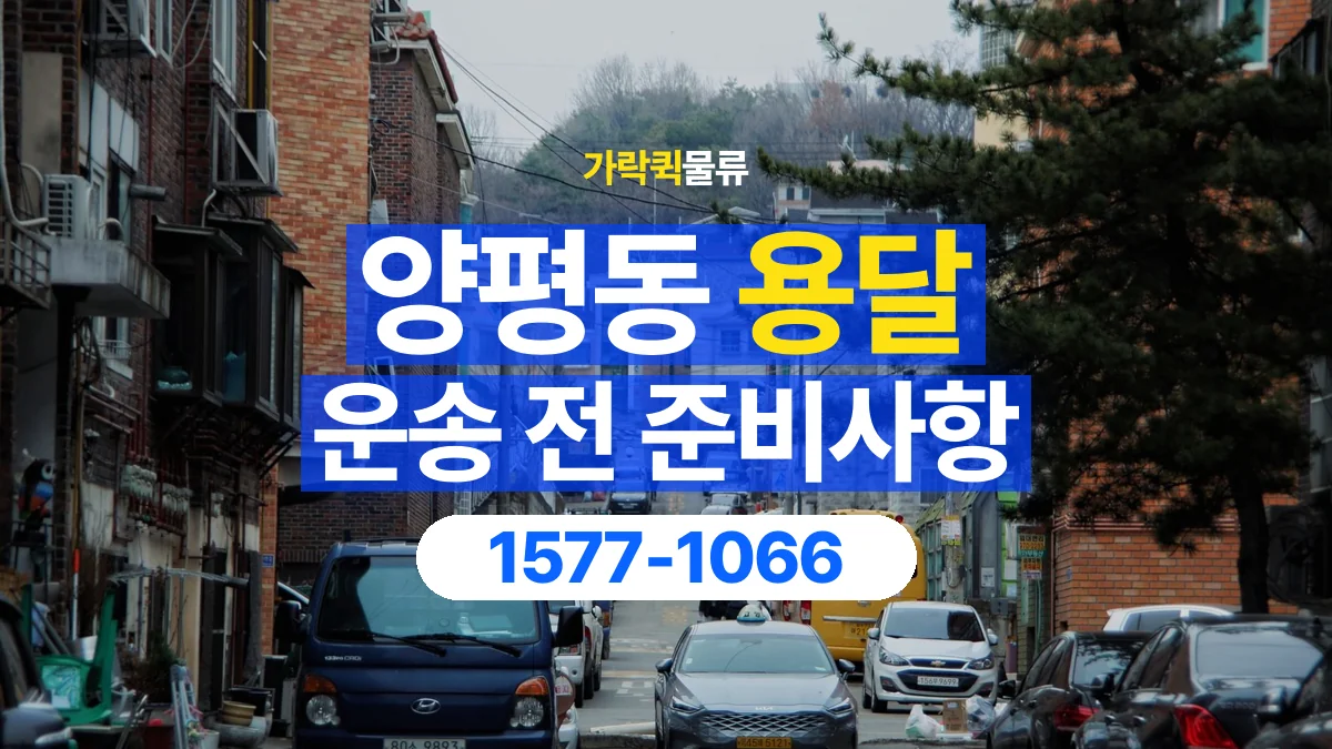 가락퀵물류 · 양평동 화물 용달 운반 거리 증가와 작업 범위 점검