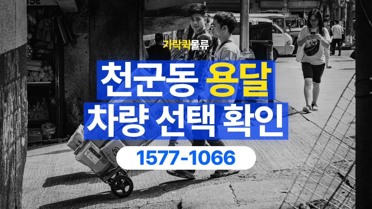 가락퀵물류 · 천군동 화물 용달 납품처별 상자 분류와 적재 순서