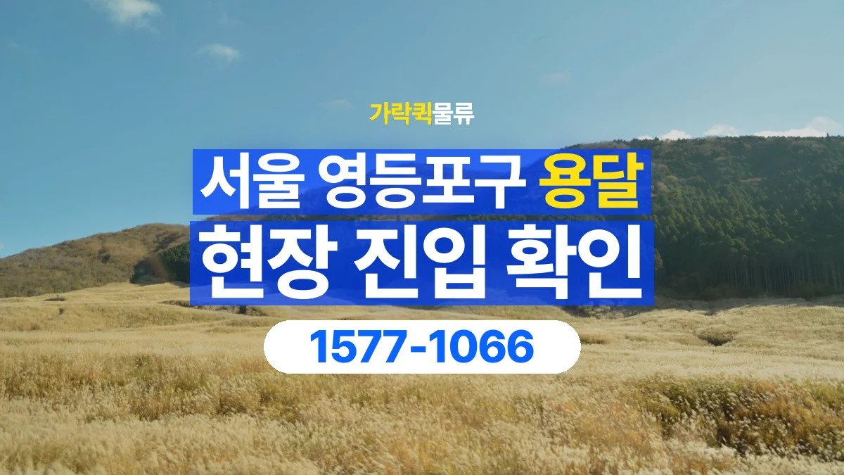 가락퀵물류 · 서울 영등포구 용달 화물 골목과 주차 공간을 미리 확인하세요