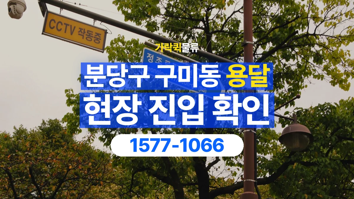가락퀵물류 · 경기 성남시 분당구 구미동 용달 화물 골목과 주차 공간을 미리 확인하세요