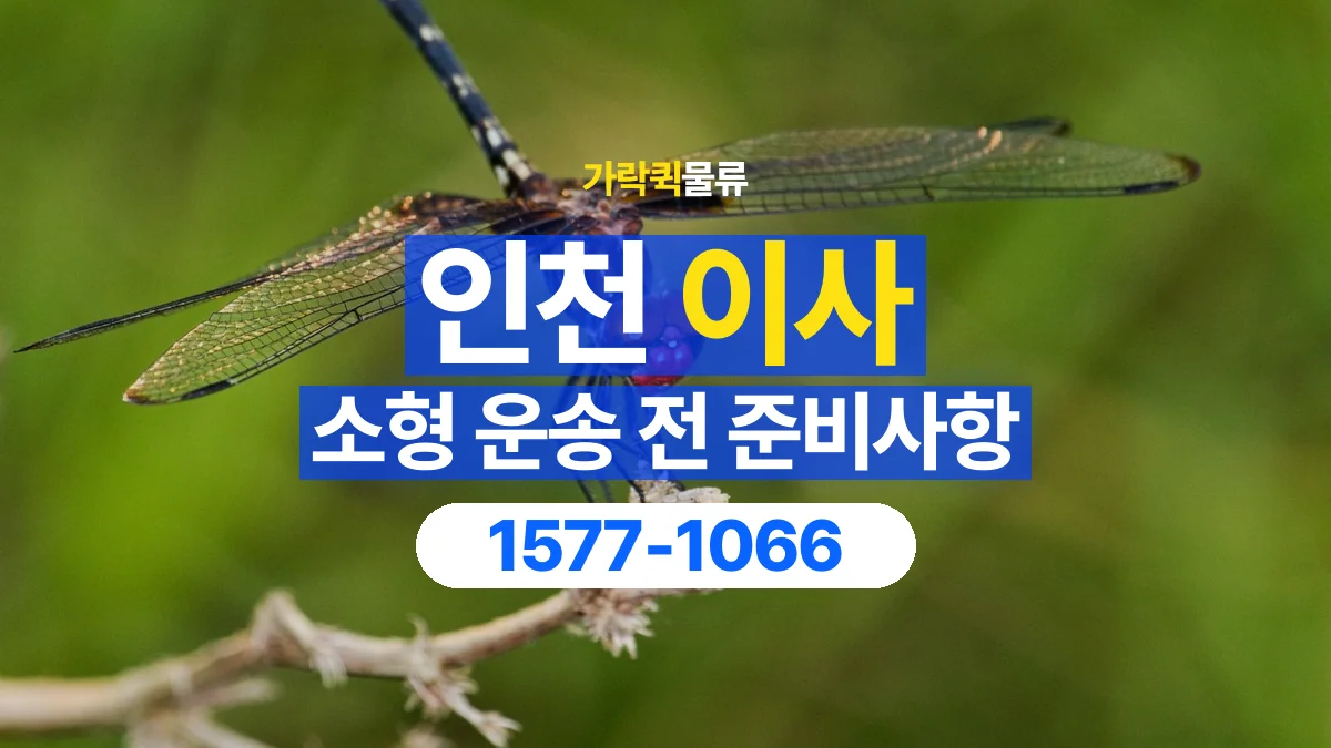 가락퀵물류 · 인천 소형 이사 용달 짐 목록부터 정리하면 상담이 쉬워집니다