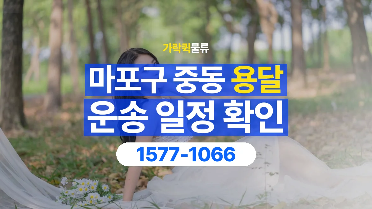 가락퀵물류 · 서울 마포구 중동 용달 화물 예약 전 물건 정보부터 정리해보세요